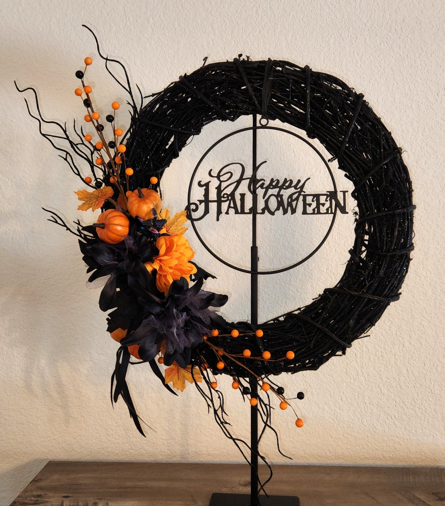 Happy Halloween Pumpkin Wreath