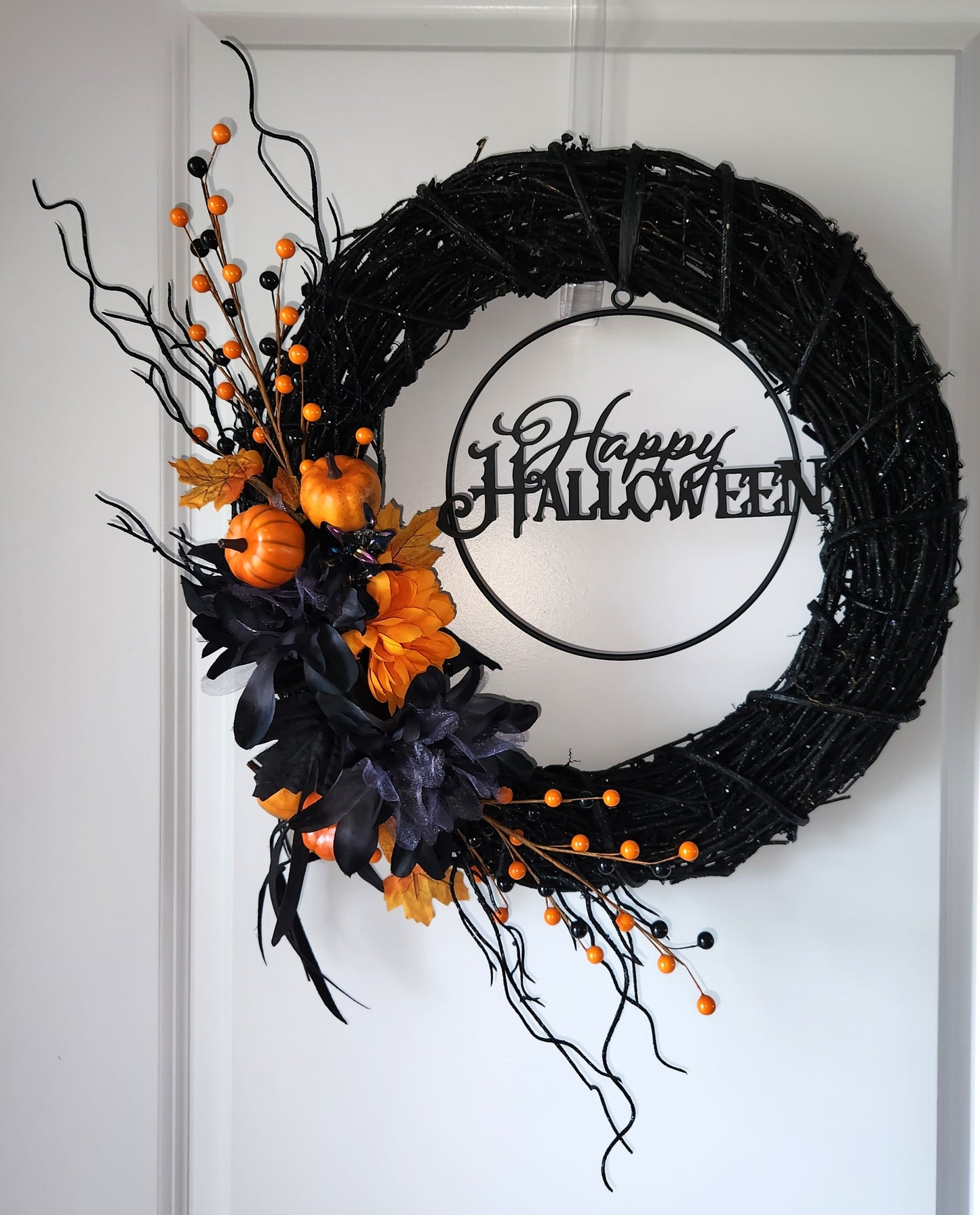 Happy Halloween Pumpkin Wreath