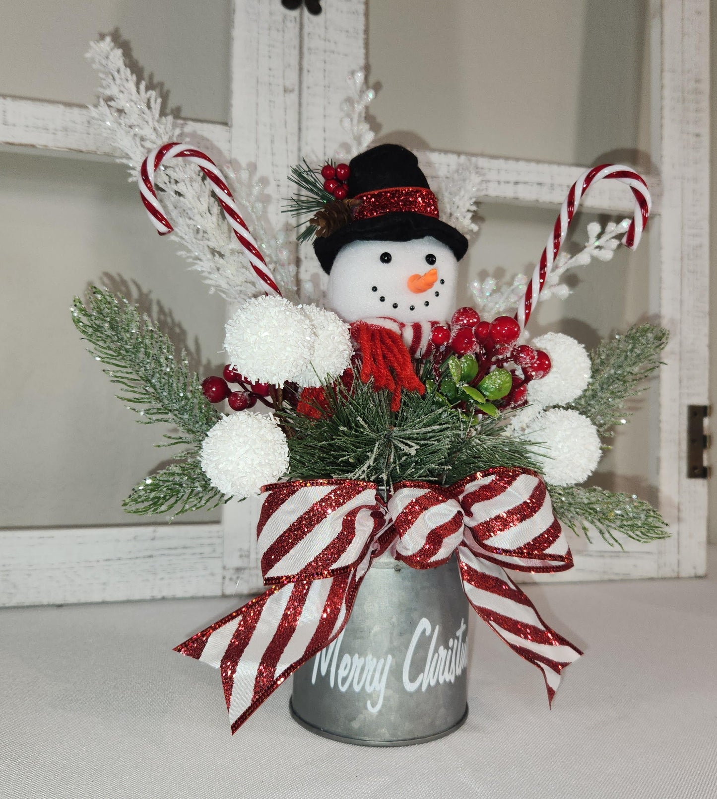 Candy Cane Snowman