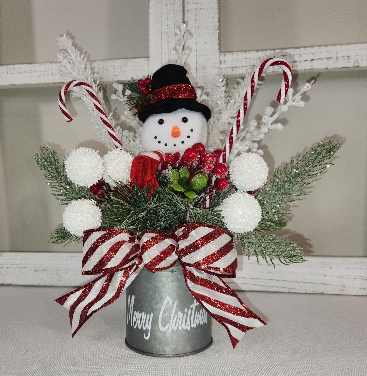 Candy Cane Snowman