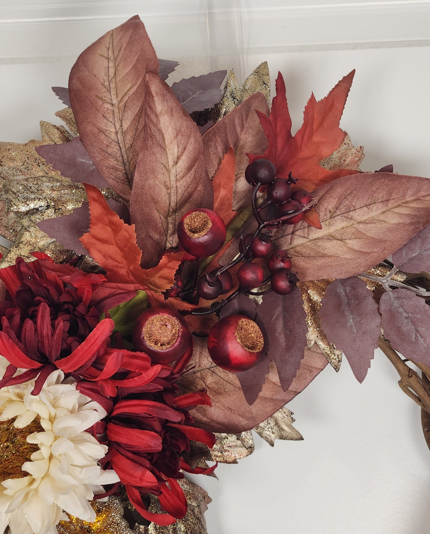 Fall Gold Accent Wreath