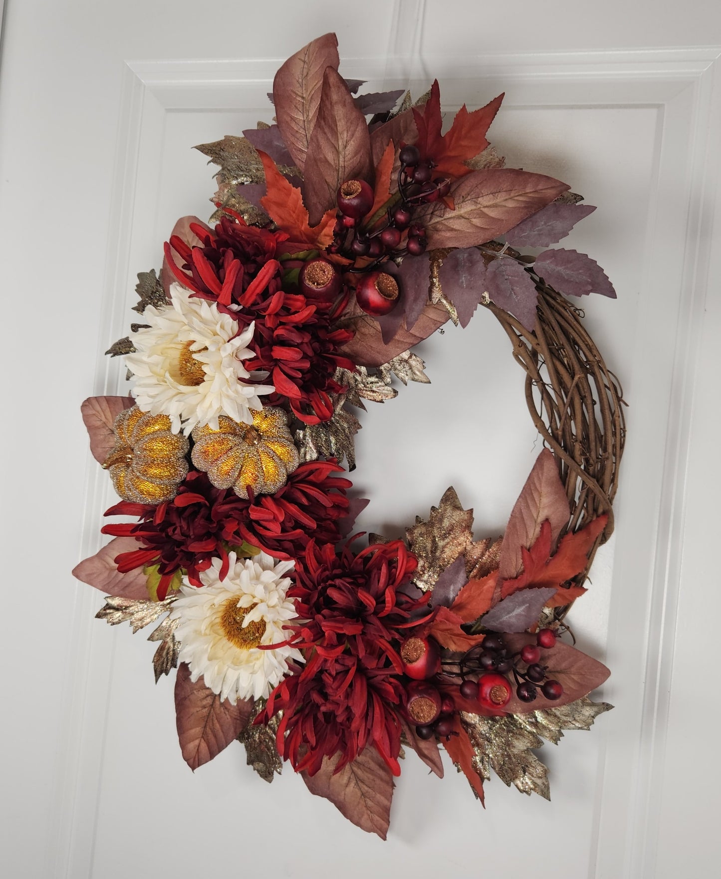 Fall Gold Accent Wreath