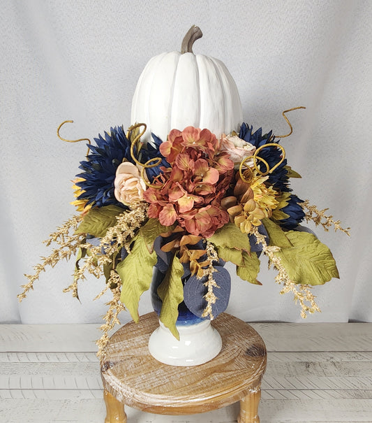 Autumn Pumpkin Candlestick Arrangement