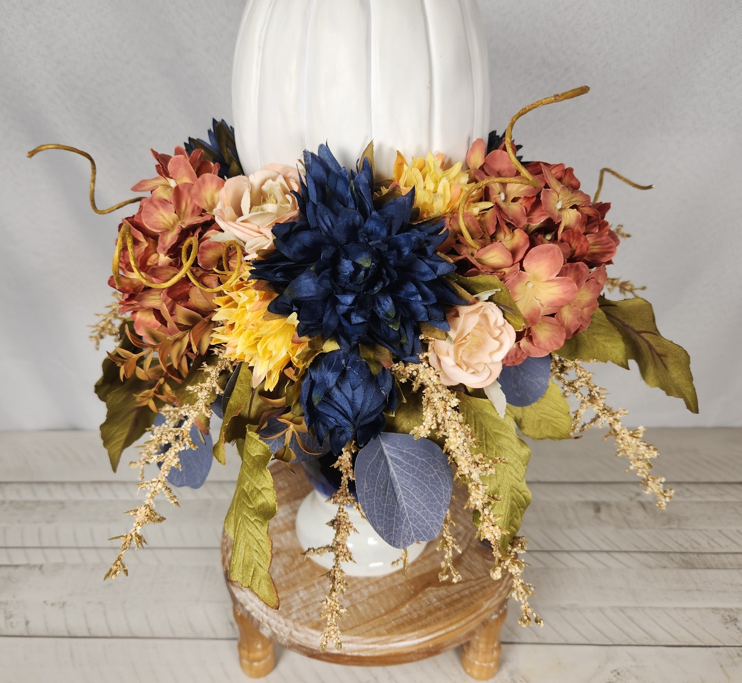 Autumn Pumpkin Candlestick Arrangement