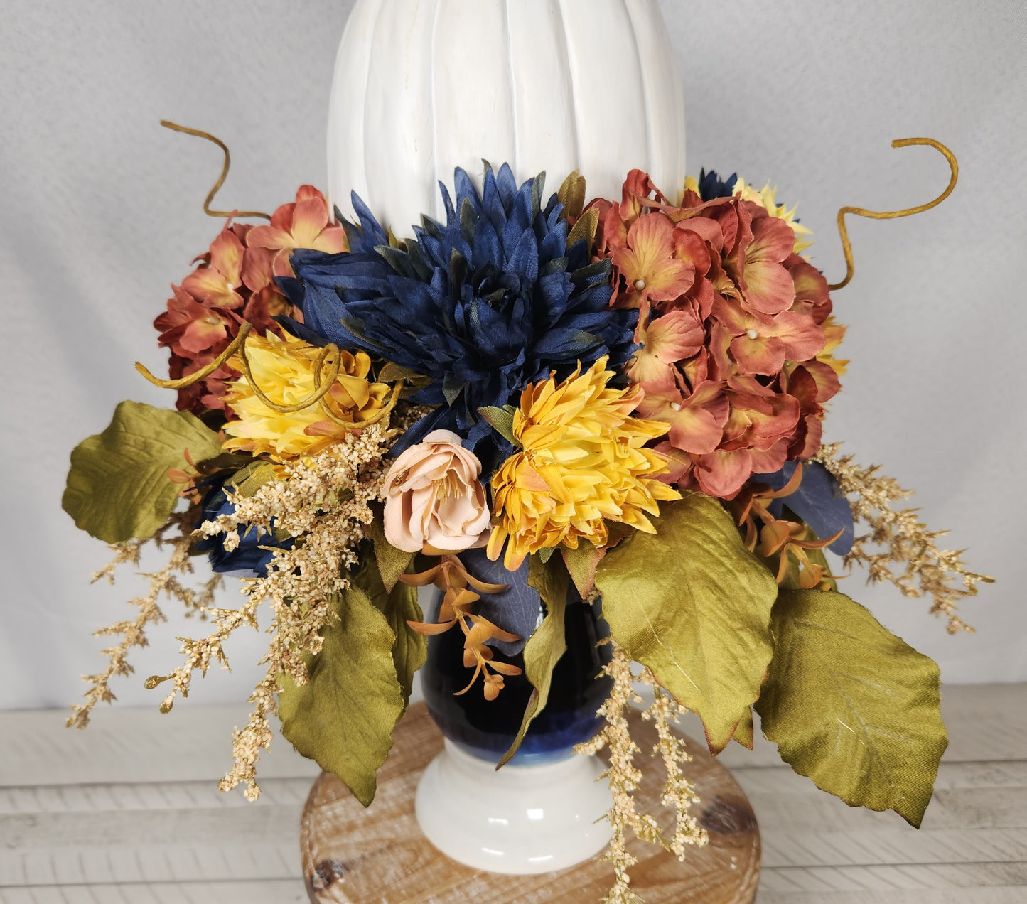 Autumn Pumpkin Candlestick Arrangement