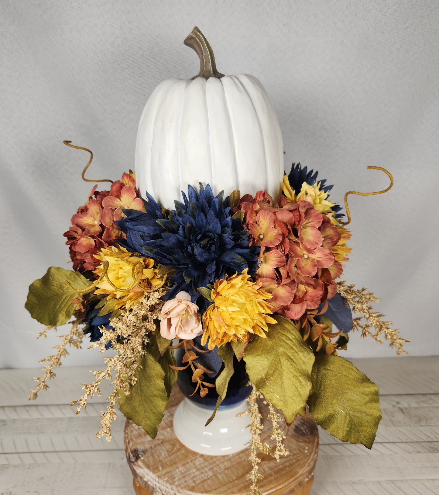 Autumn Pumpkin Candlestick Arrangement