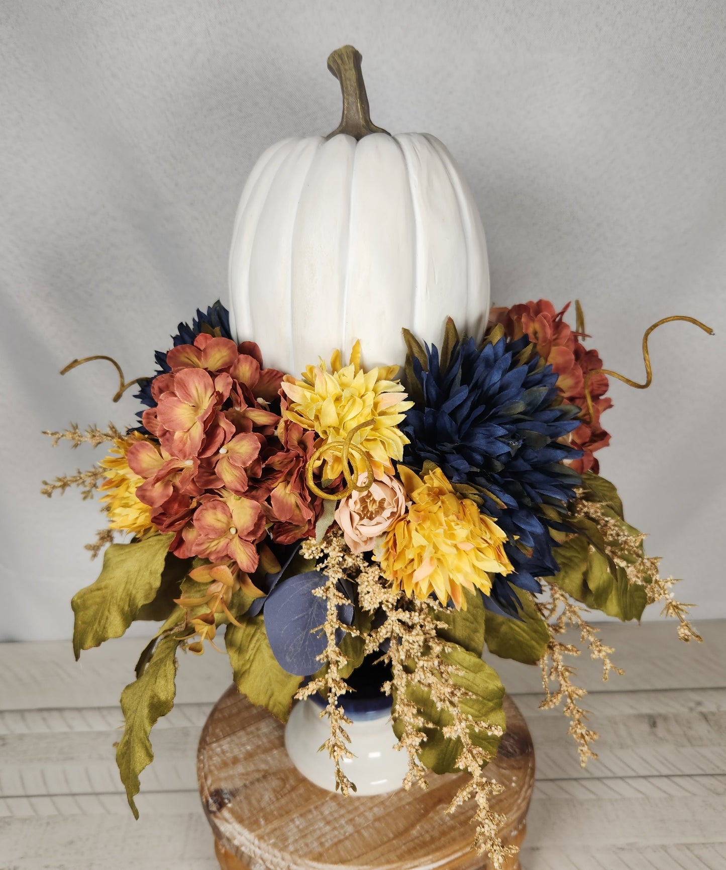 Autumn Pumpkin Candlestick Arrangement