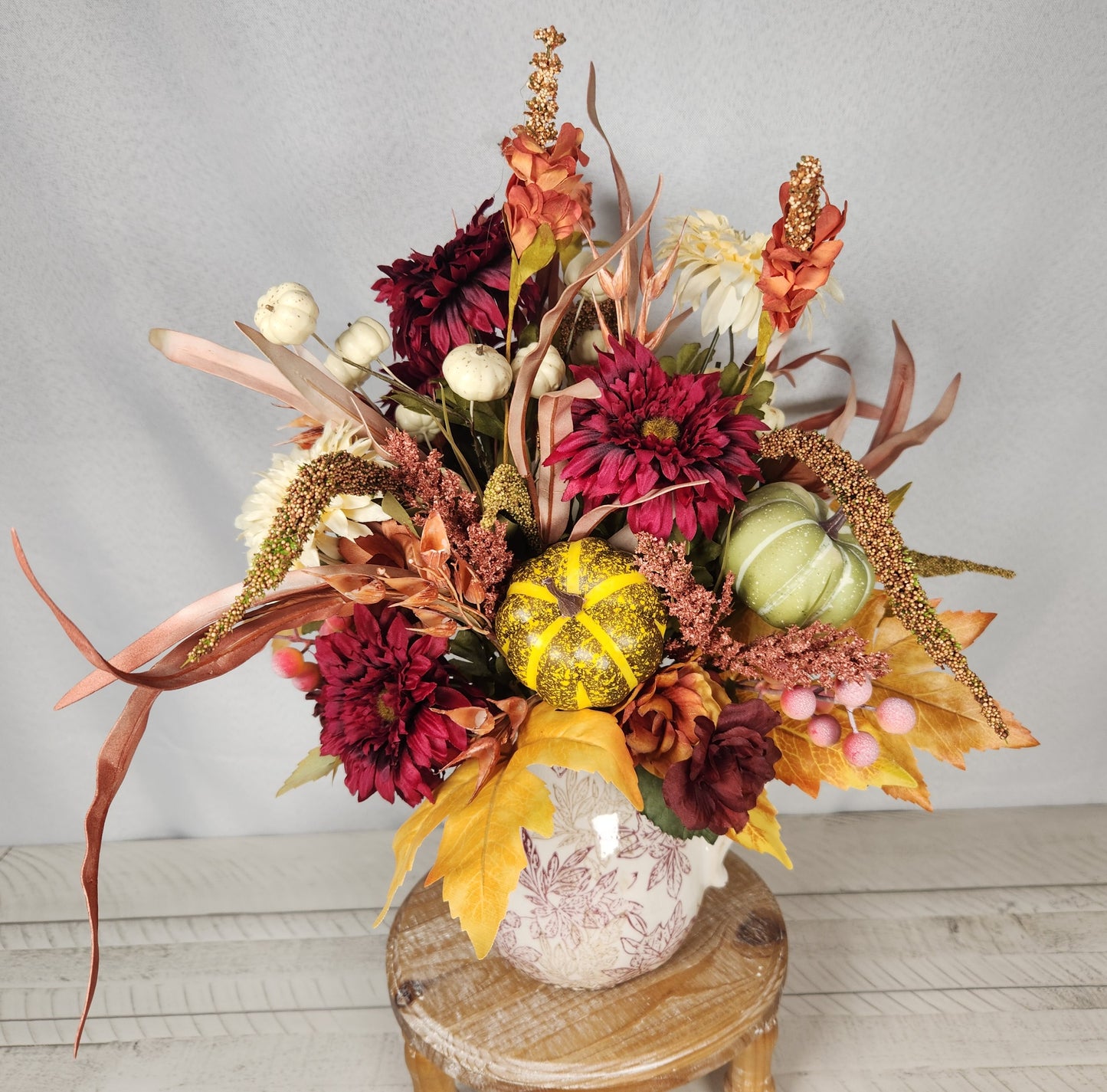 Autumn Pumpkin Pitcher Centerpiece