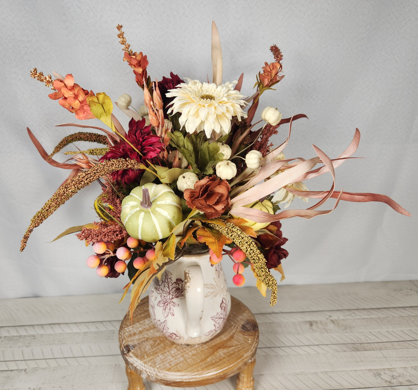 Autumn Pumpkin Pitcher Centerpiece