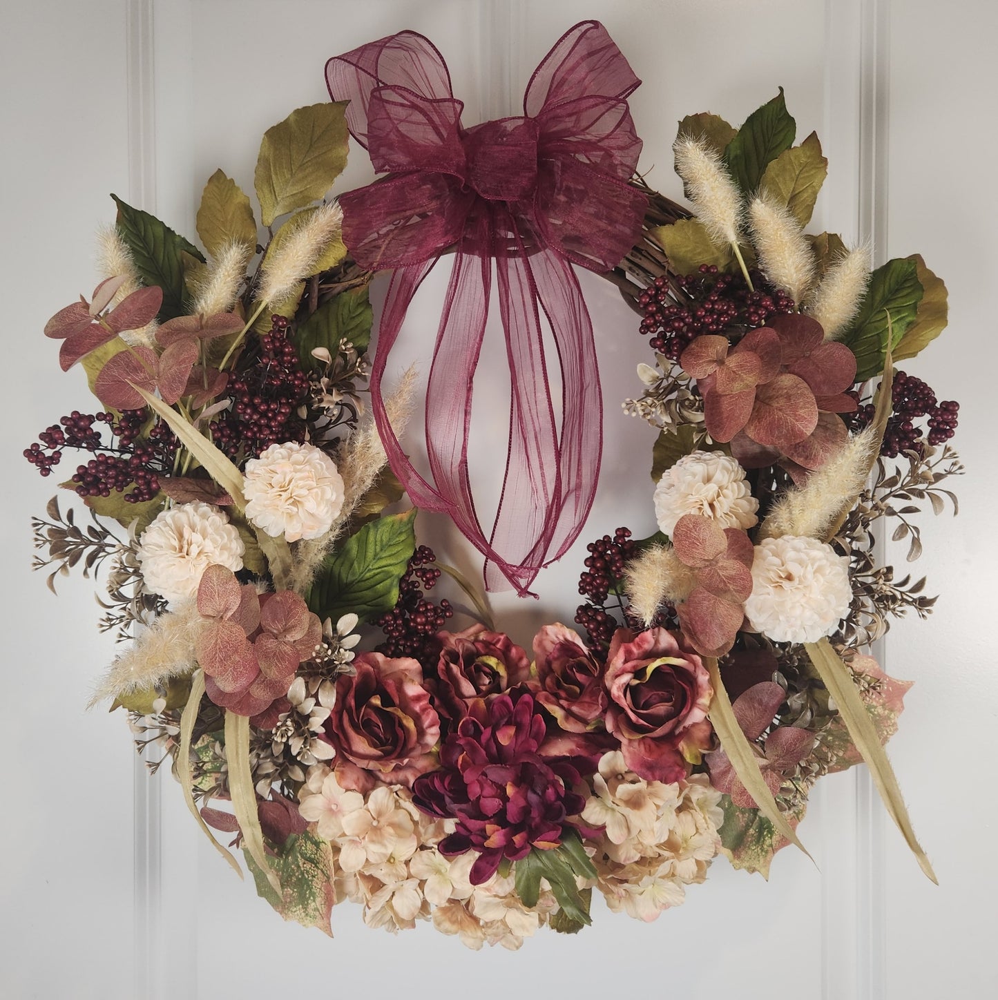 Autumn Antique Rose Wreath
