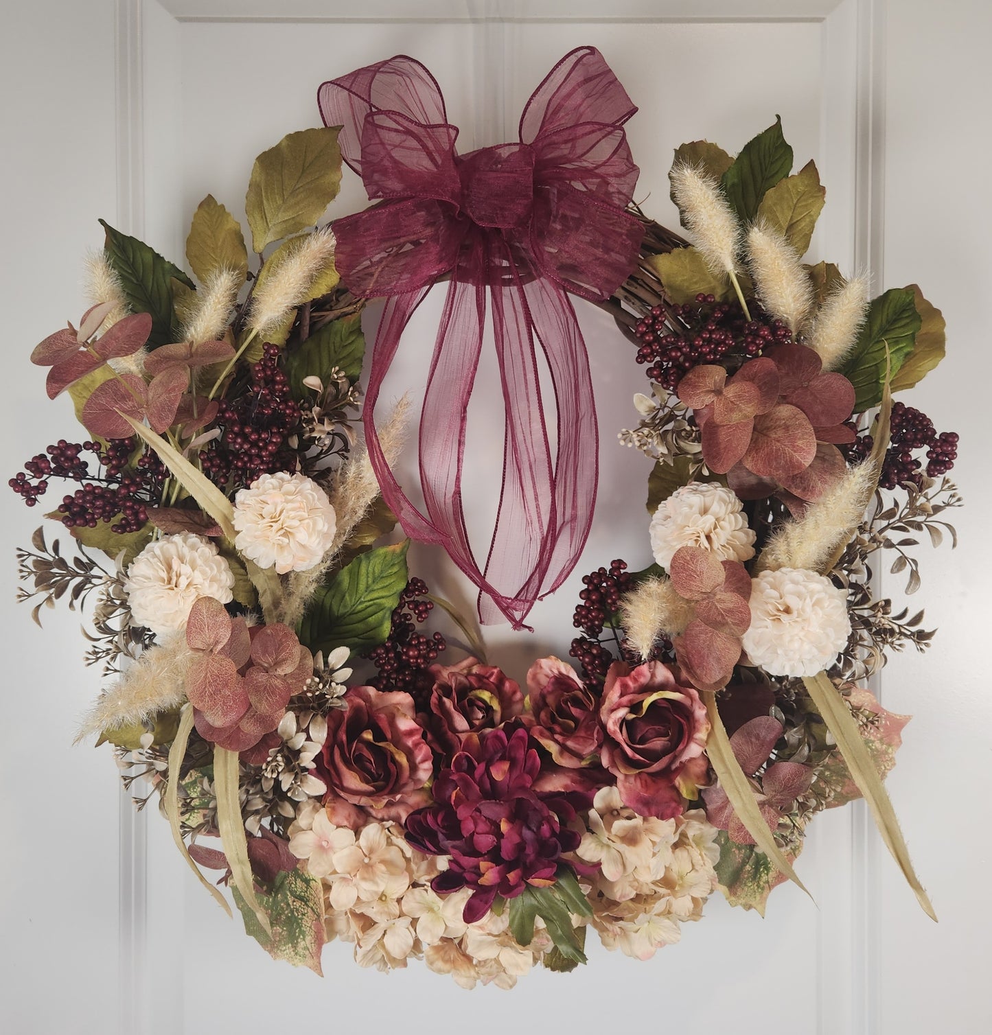 Autumn Antique Rose Wreath