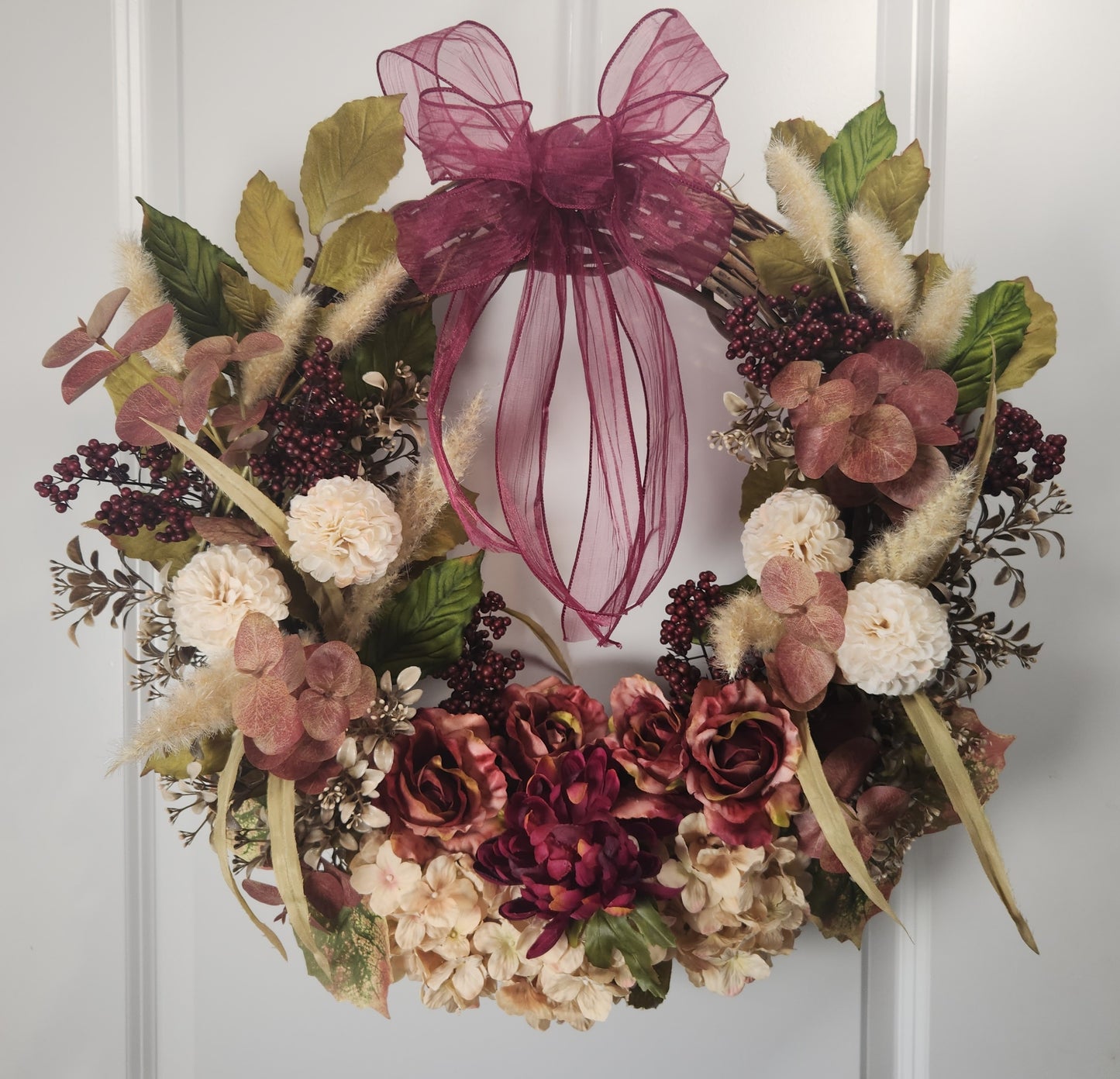 Autumn Antique Rose Wreath