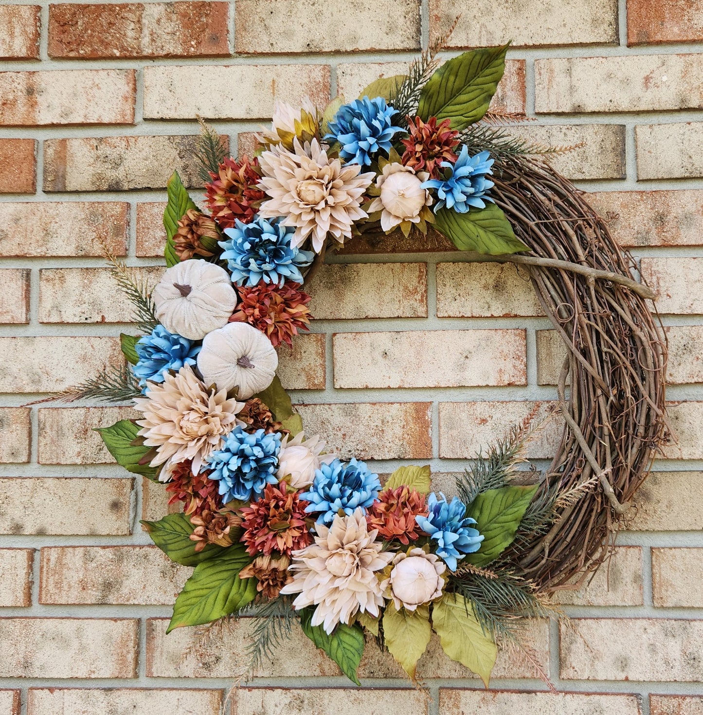 Autumn Blues Wreath