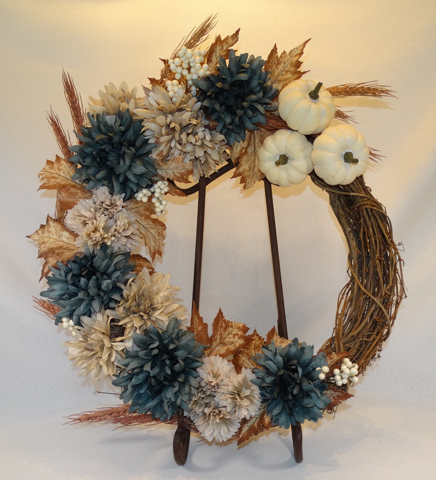 Fall Blues and Berries Wreath