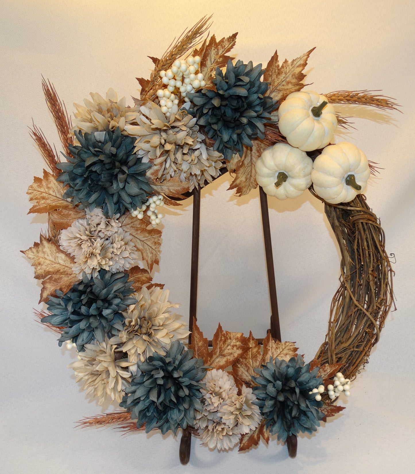 Fall Blues and Berries Wreath