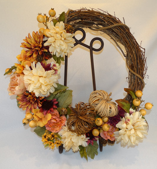 Blushing Pumpkin Wreath