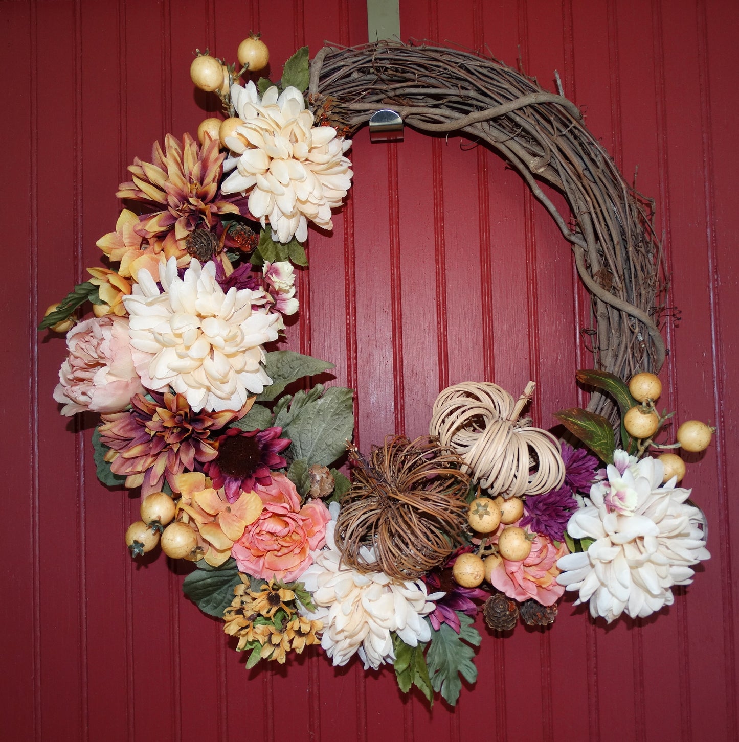 Blushing Pumpkin Wreath