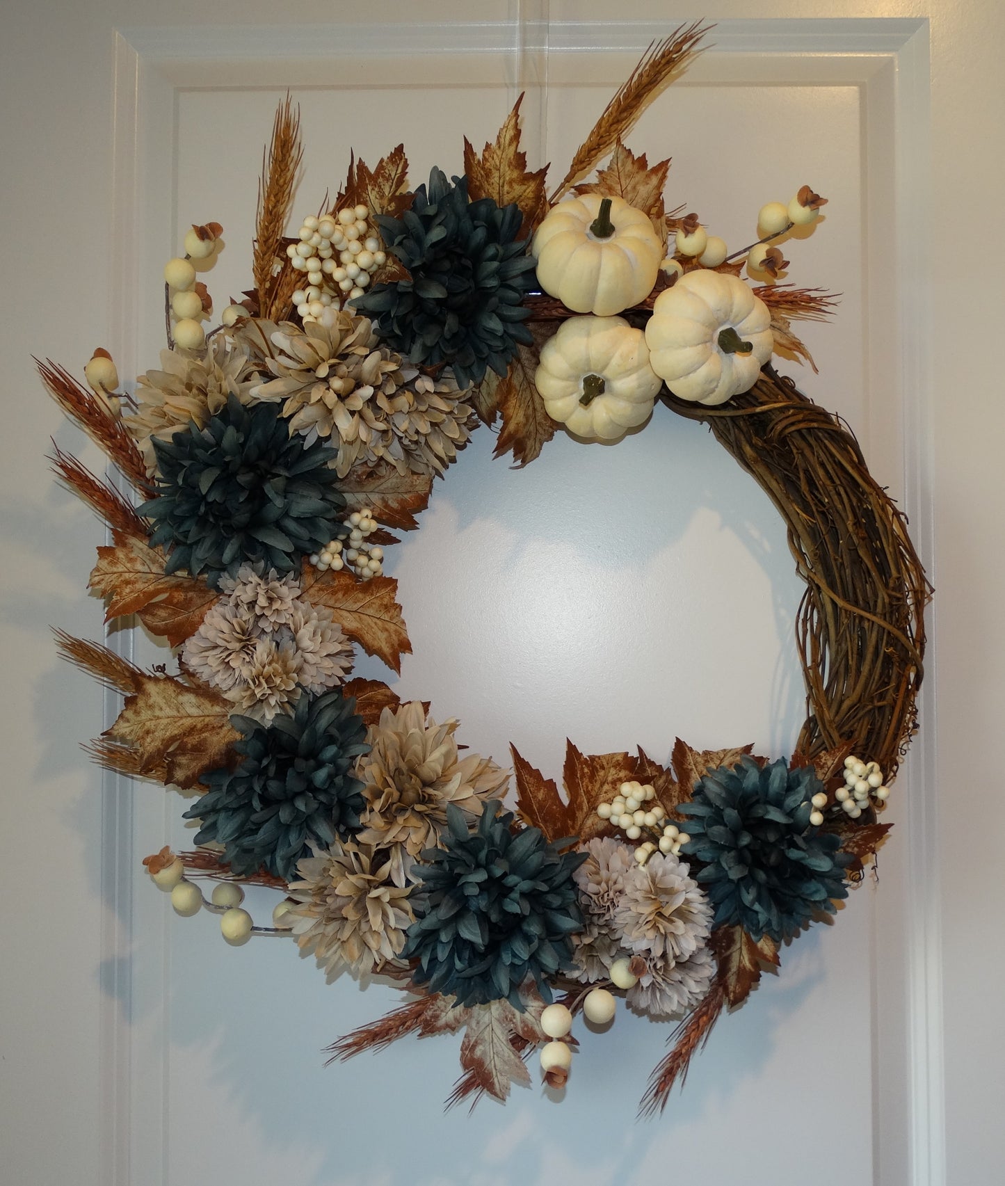 Fall Blues and Berries Wreath