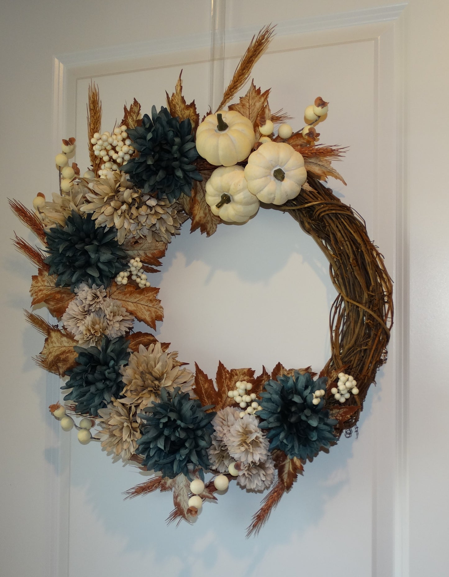 Fall Blues and Berries Wreath