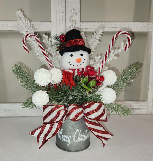 Candy Cane Snowman